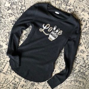 NWOT old navy winter thermal charcoal sz S